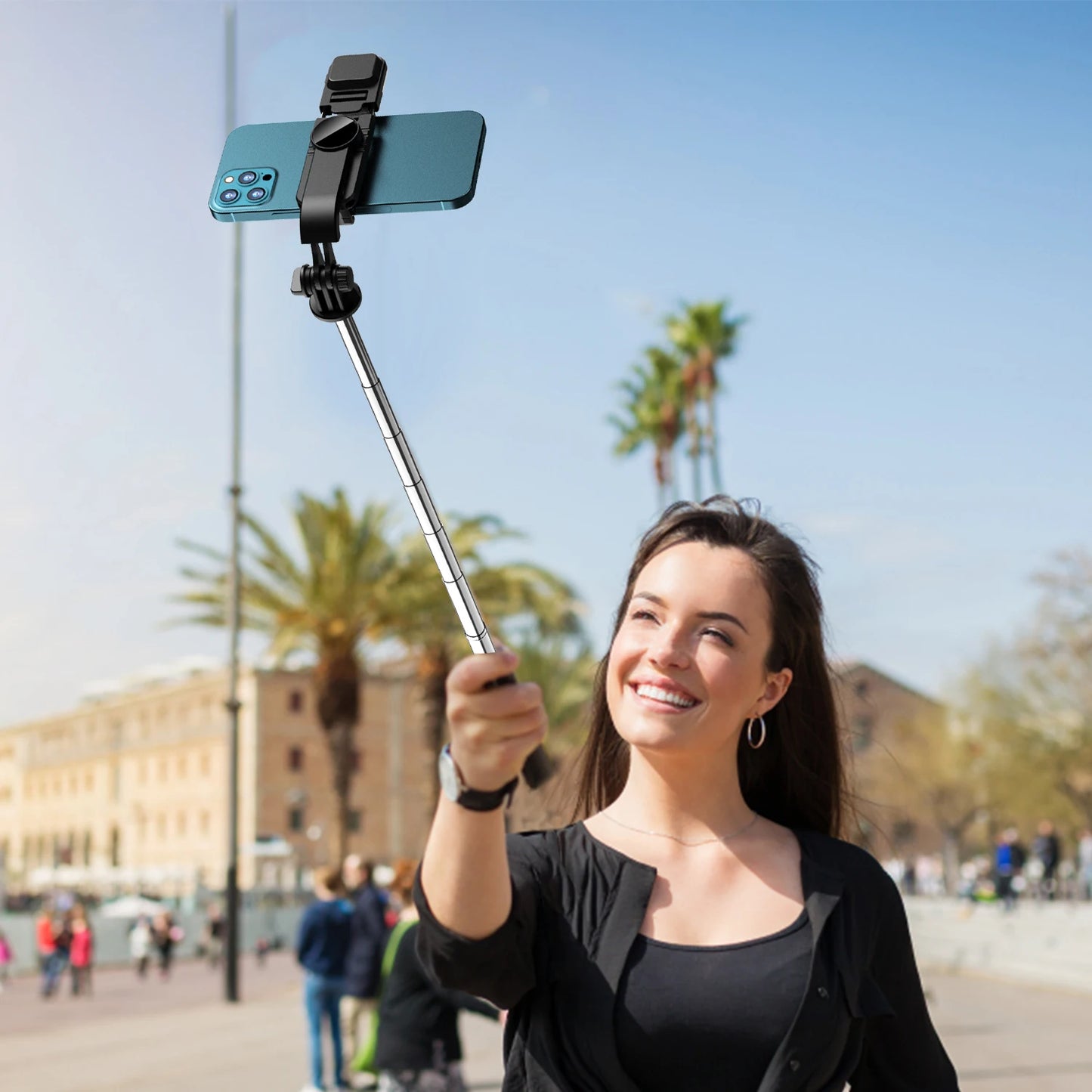 Trépied de voyage avec télécommande sans fil pour smartphone