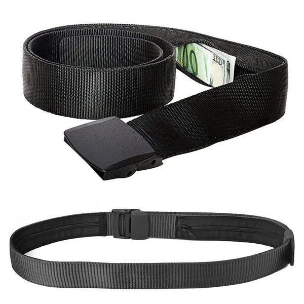 Ceinture De Voyage Porte-monnaie Cachée - Sécurité Anti-vol, Nylon, Taille Ajustable 125 Cm - 4