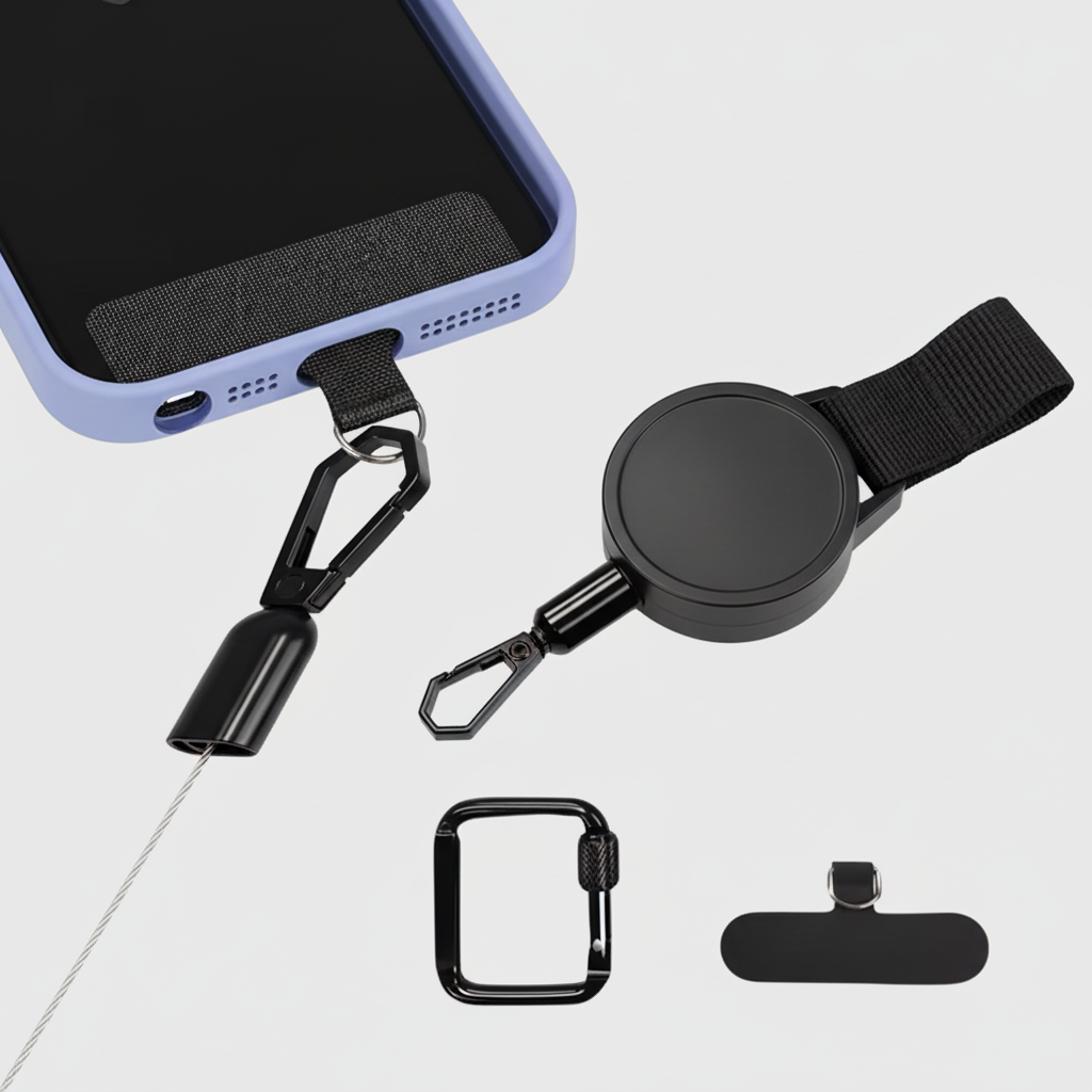 Lanière anti-vol - Fond gris